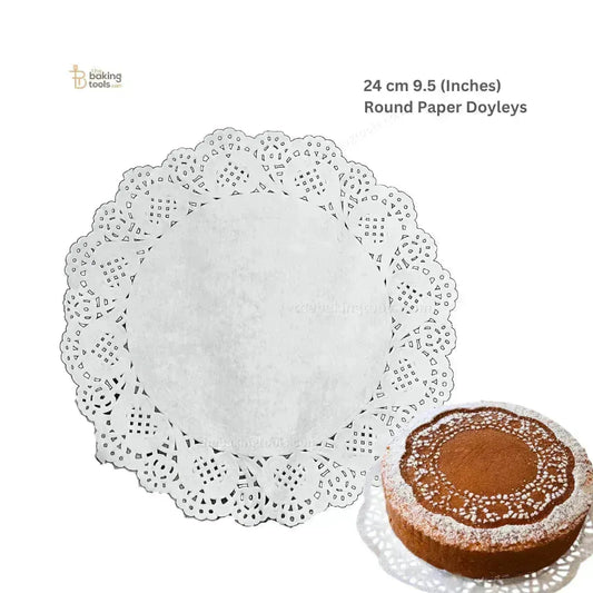 Round Lace Doilies Paper (Pack of 100) - 24 cm (9.5 Inches) - thebakingtools.com