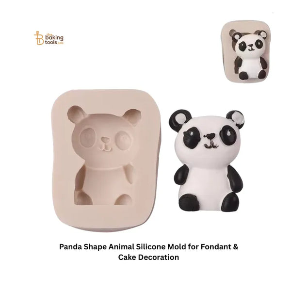 Panda Animal Silicone Mold for Fondant Cake Grey Silicone Mold