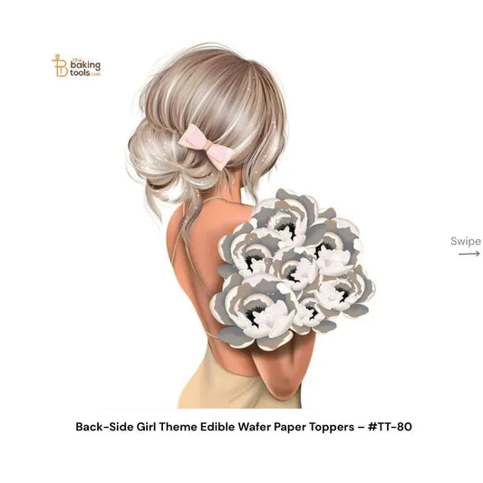 Back-Side Girl Theme Edible Wafer Paper Toppers – #TT-80 - thebakingtools.com