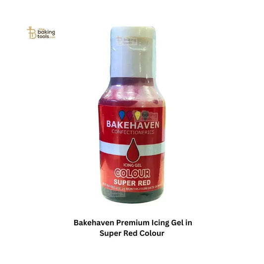 Bakehaven Premium Icing Gel in Super Red Colour - thebakingtools.com