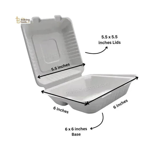 Bento Box | Burger Box - 6" x 6" (Pack of 100) | Bento Cake Box ( NO COD ) - thebakingtools.com