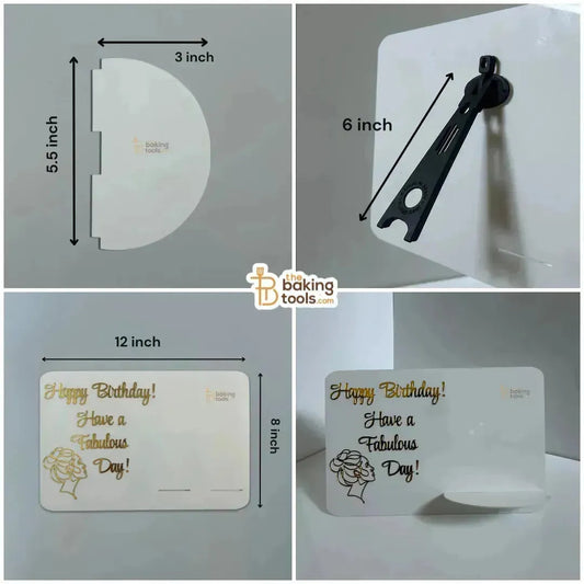 Gravity Defying Cake Stand | Trending Frame Cake Stand for Half Cake Trend - thebakingtools.com
