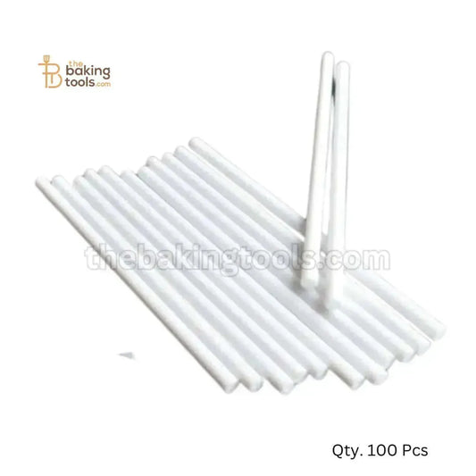 Lollipop Sticks Cakepop Cake Sticks Plastic Hollow Straws - 4.5 Inches (Pack of 100) - thebakingtools.com