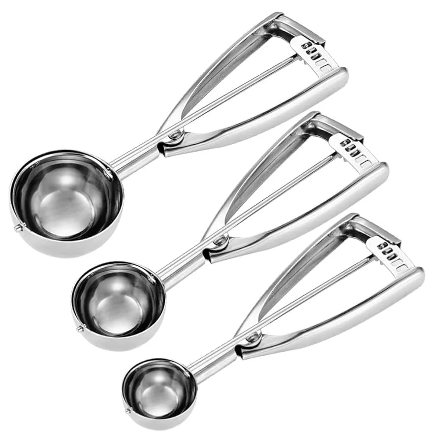 3 Ice cream scooper in different sizes - thebakingtools.com 