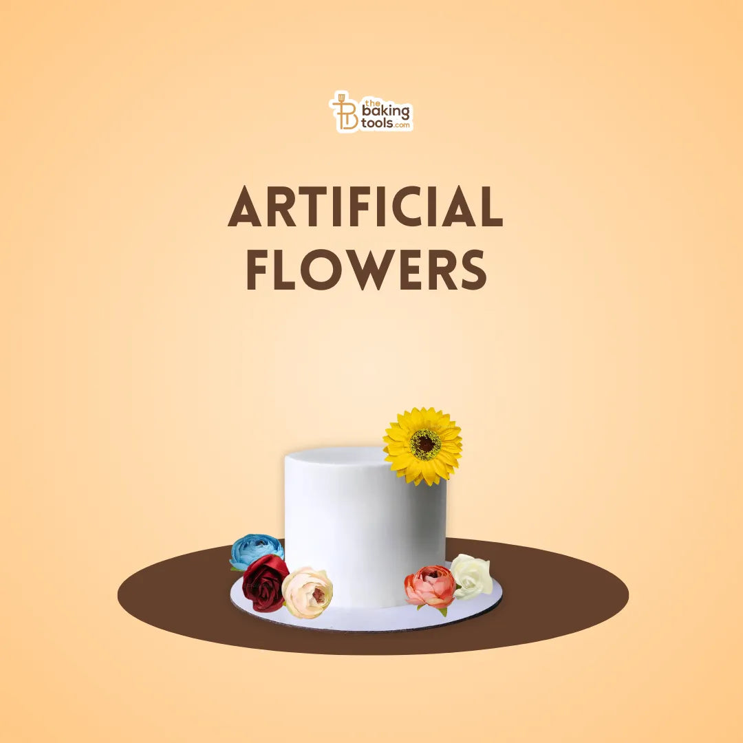 Artificial Flower Cake Toppers - thebakingtools.com