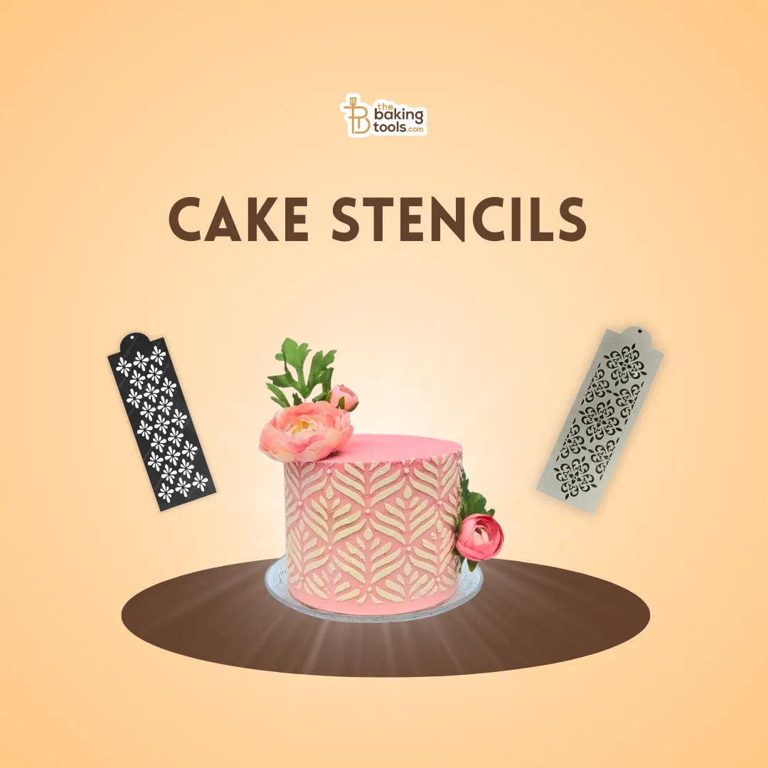 Cake Stencils- Geometric & Floral Cake Stencil for Stunning Cake Decorating - thebakingtools.com