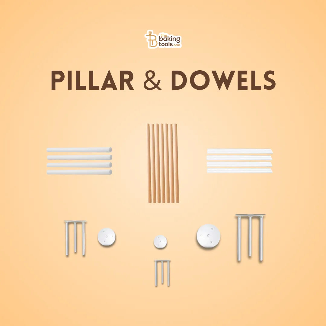 Premium Cake Pillars for Elegant Multi-Tier & Wedding Cakes - thebakingtools.com