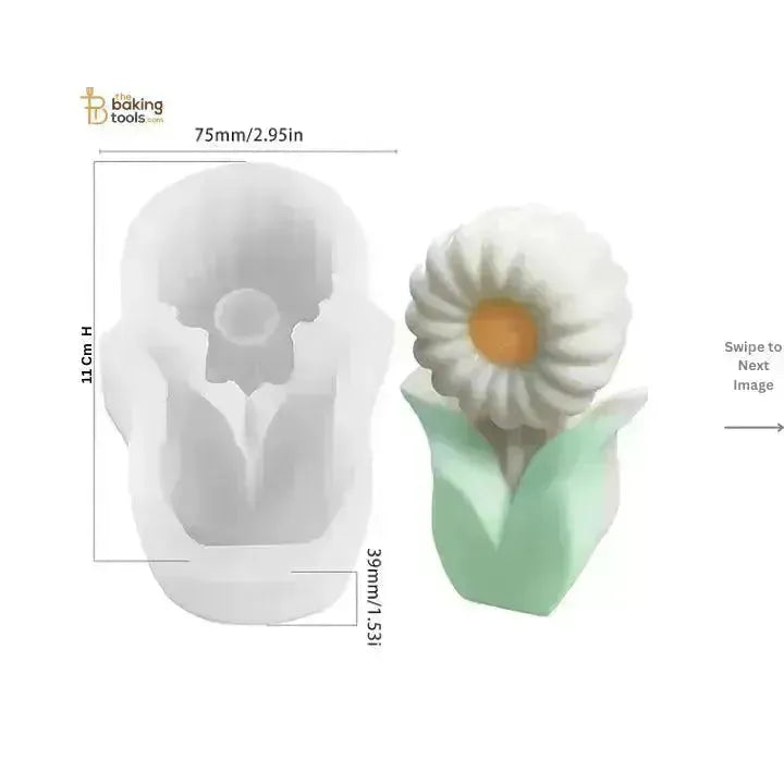 Flower Shape Silicone Candle Mould (PTS 339) - thebakingtools.com
