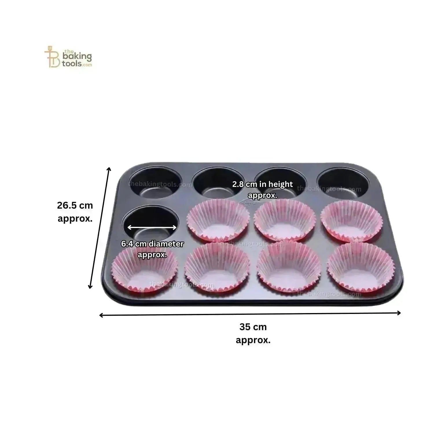 12 Cavity Muffin Tray | Cupcake Mold Tray - thebakingtools.com