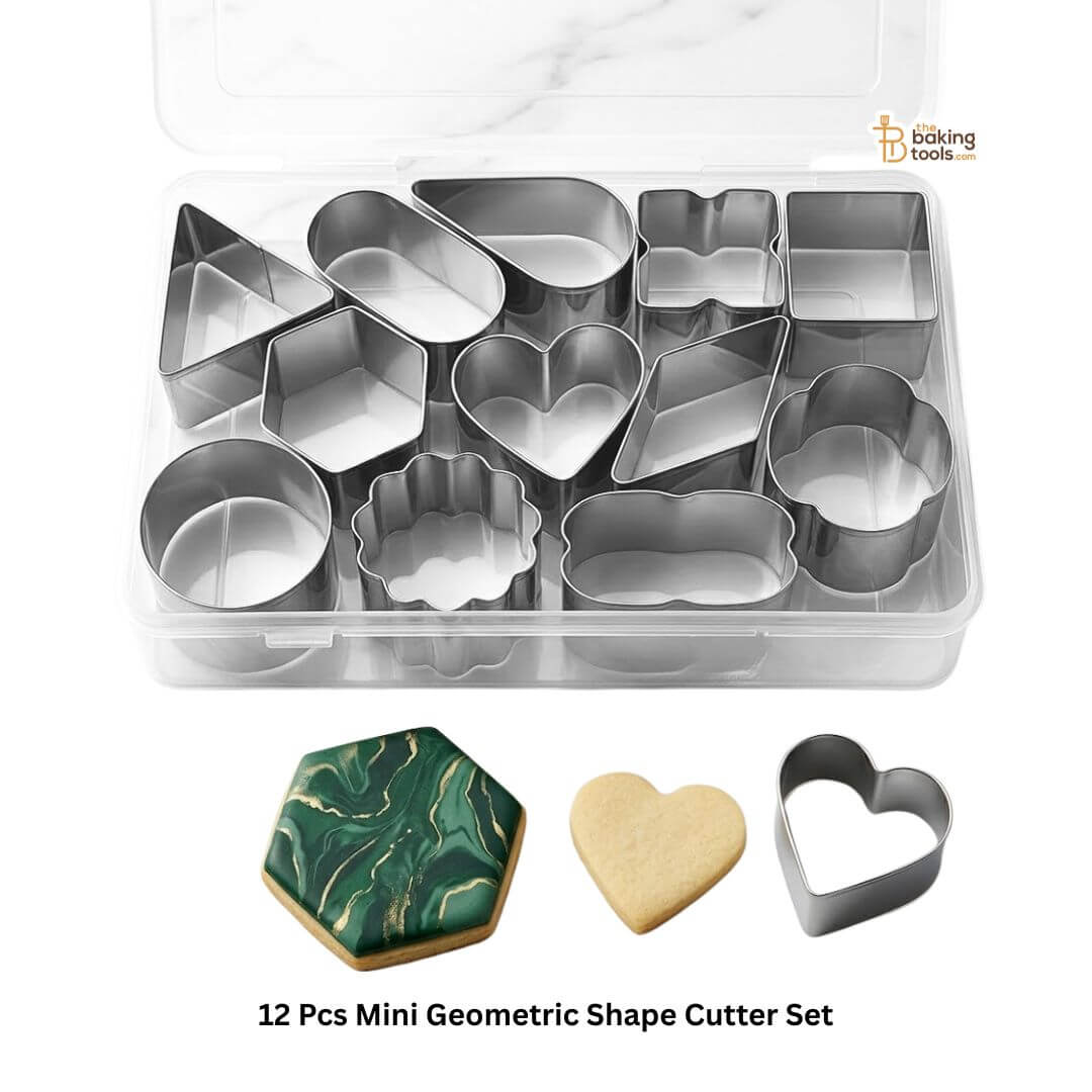 12 Pcs Mini Geometric Shape Cookie Cutter Set