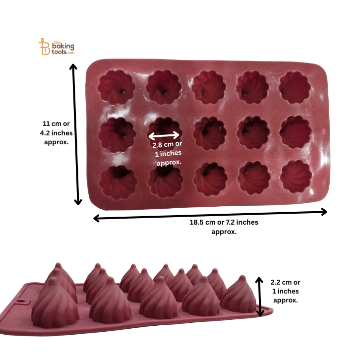 15 Cavity Silicon Modak Mould Swirled Modak Maker Modak Sacha Modak Sancha -002