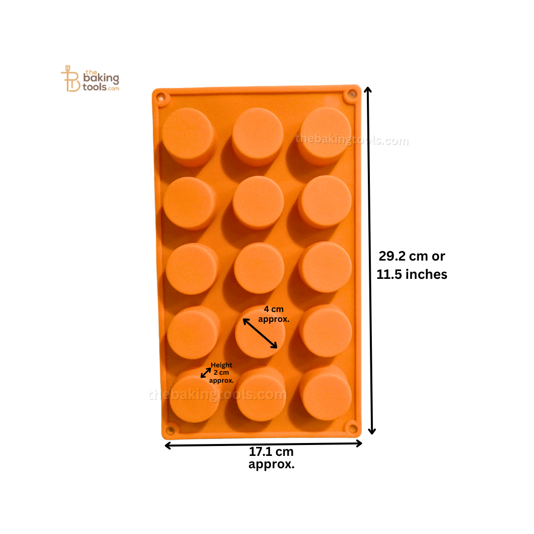 15 Cavity Round Mini Cheese Cake Silicone Mould _ the baking tools