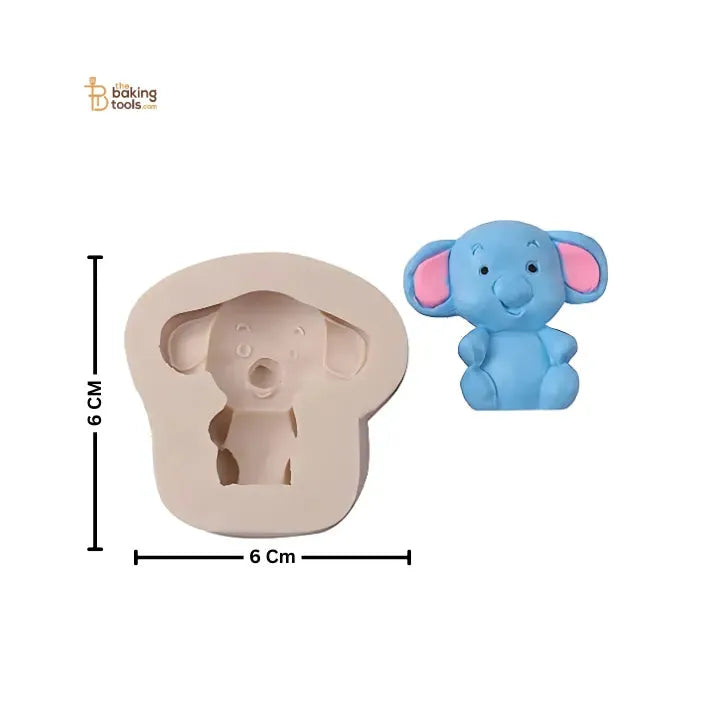 Elephant Shape Animal Silicone Gum Paste Mould for Fondant & Cake Decoration