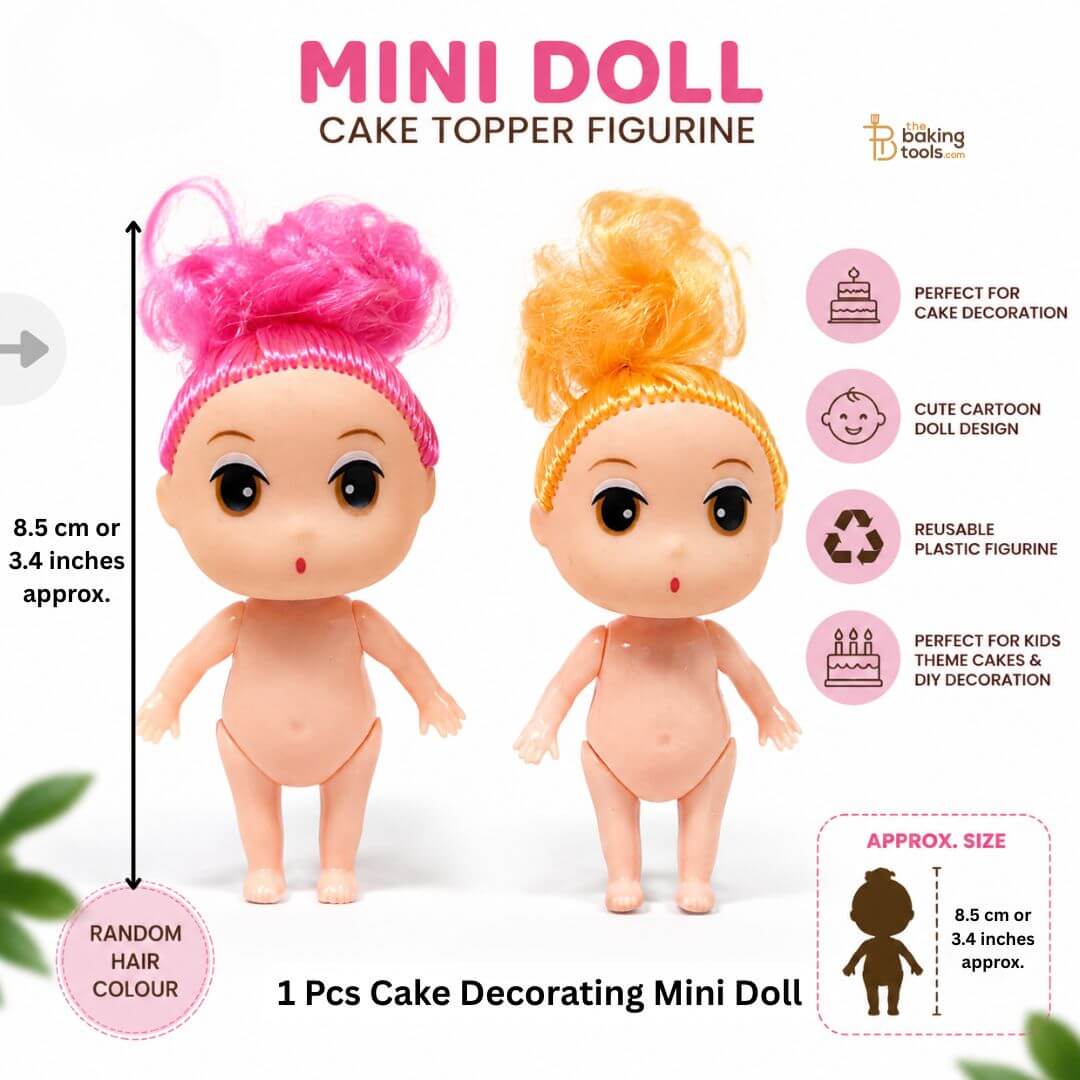 1 Pcs Cake Decorating Mini Doll with dimensions