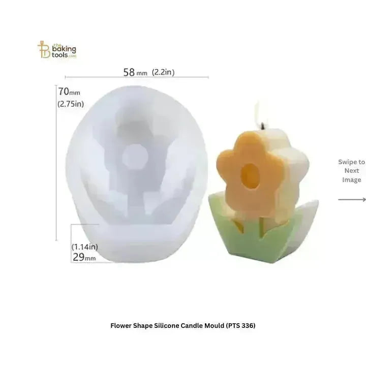 Flower Shape Silicone Candle Mould (PTS 336) - thebakingtools.com