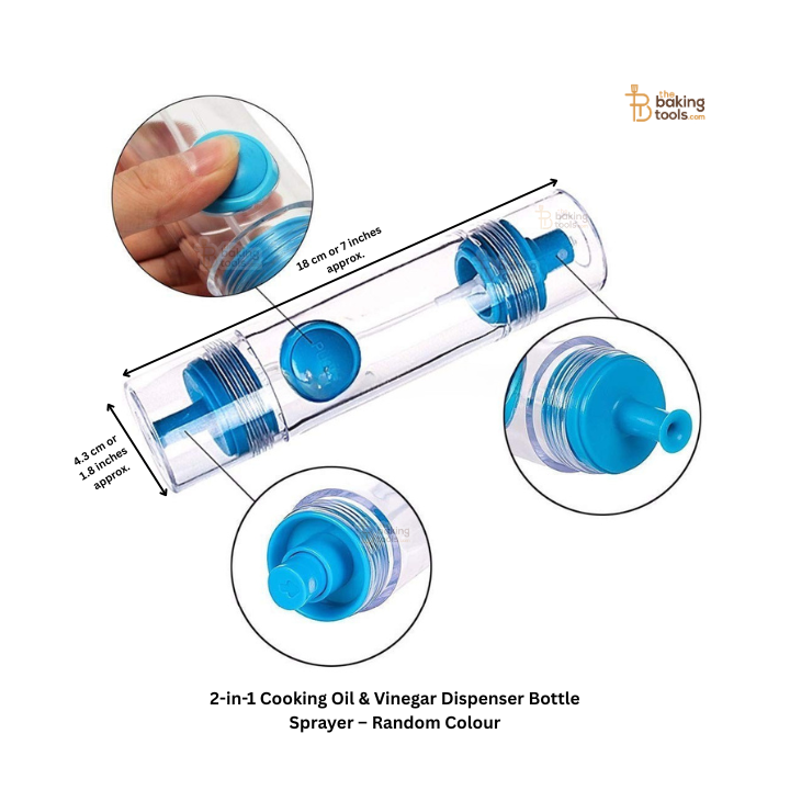 2-in-1 Cooking Oil & Vinegar Dispenser Bottle Sprayer – Random Colour