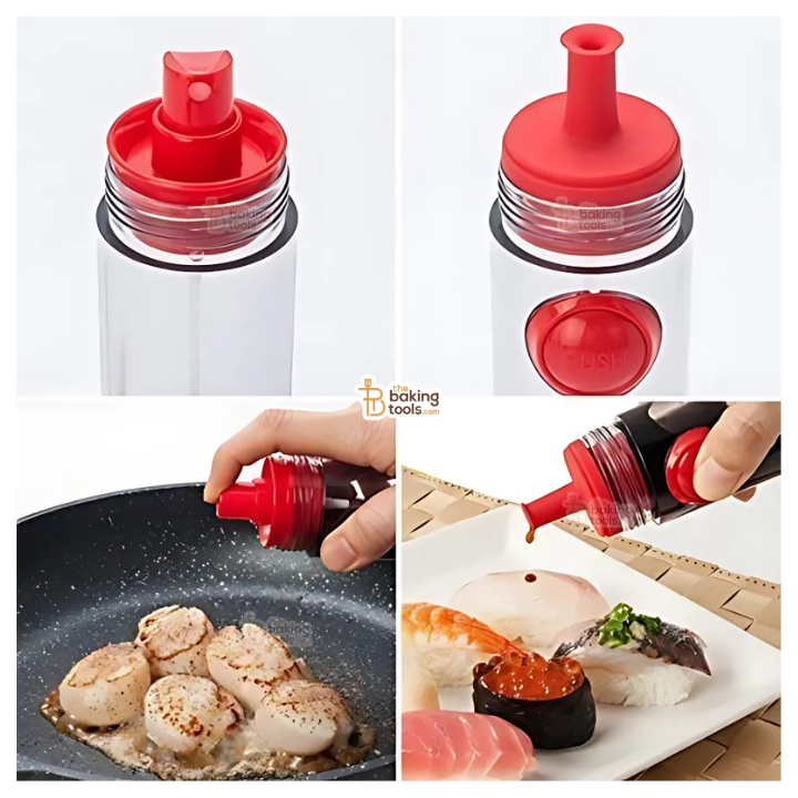 2-in-1 Cooking Oil & Vinegar Dispenser Bottle Sprayer – Random Colour