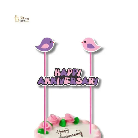 Anniversary Paper Cake Topper 002 – Elegant & Eco-Friendly Cake Decoration - thebakingtools.com