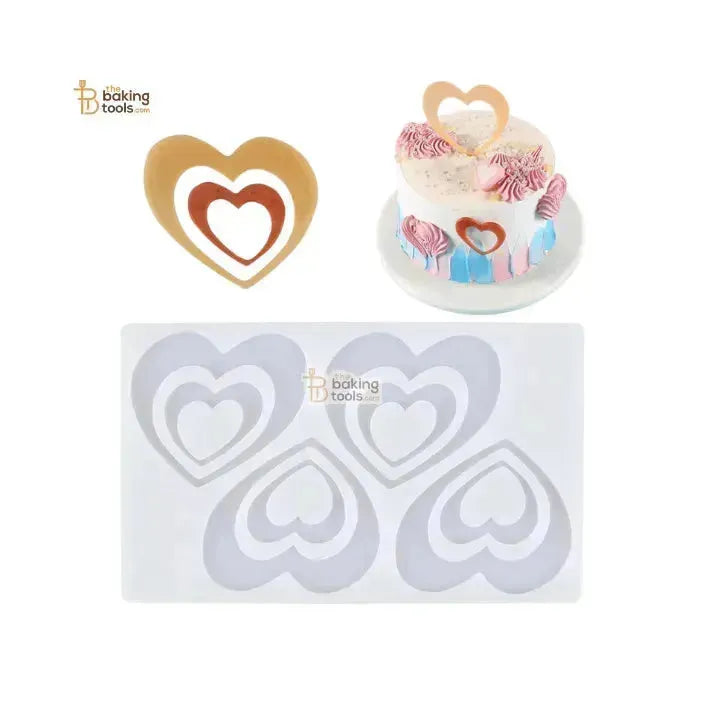 Heart Shaped - Silicone Garnishing Mat - thebakingtools.com