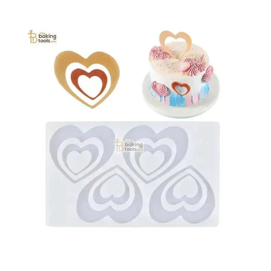 Heart Shaped - Silicone Garnishing Mat - thebakingtools.com