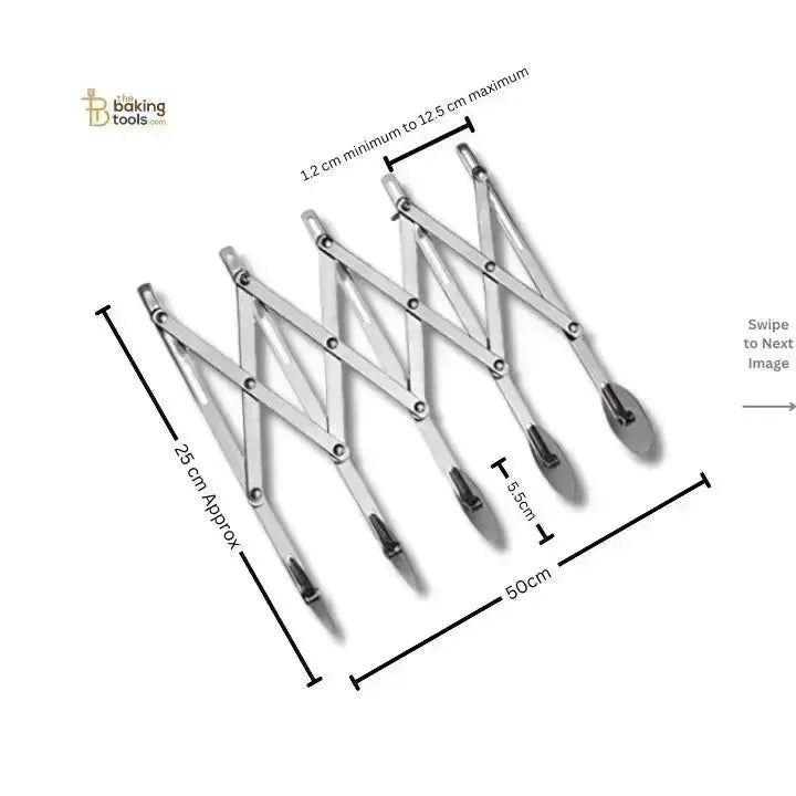 5 Wheel Dough Cutter – Kaju Katli/Pastry Sheets/Samosa Patti/Pasta Cutter – With Expandable Divider - thebakingtools.com
