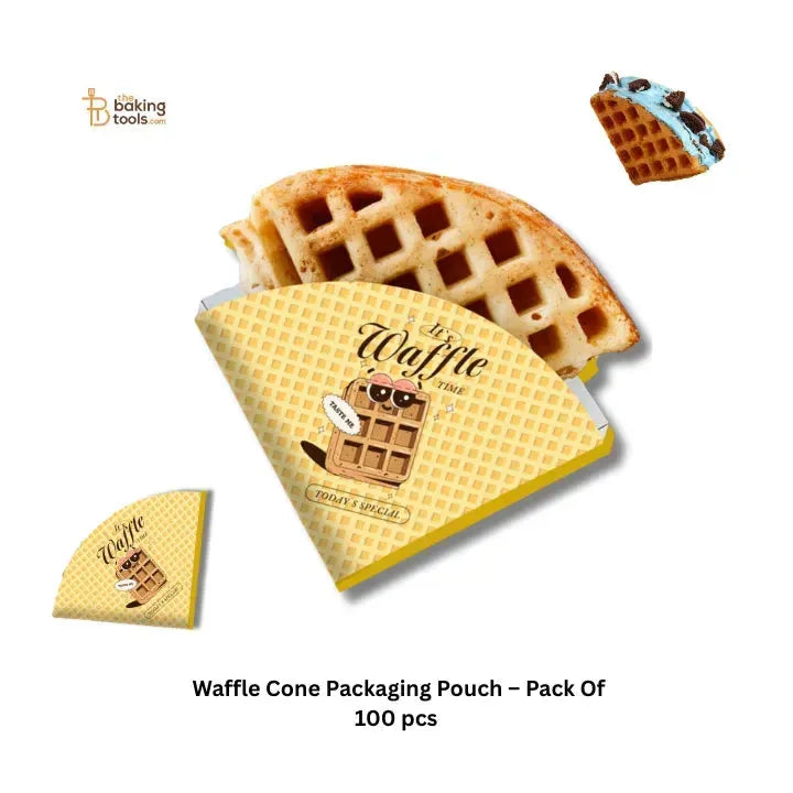 Waffle Cone Packaging Pouch – Pack 100 Pcs - thebakingtools.com