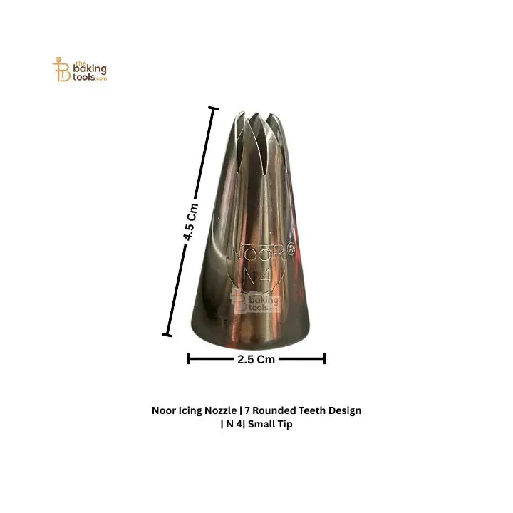 Noor N-4 Icing Nozzle | 7 Rounded Teeth Design Small Tip