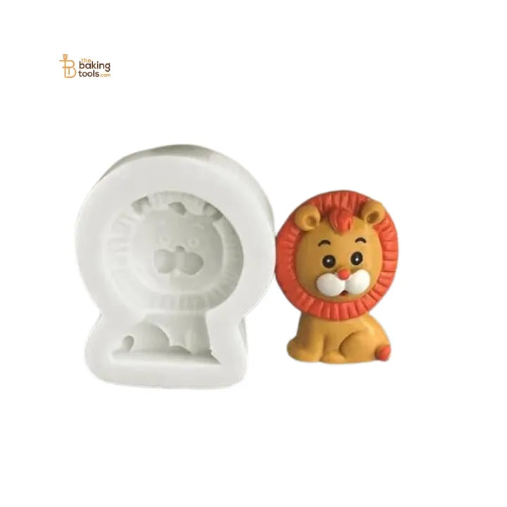 lion Shape Animal Silicone Gum Paste Mould for Fondant & Cake Decoration