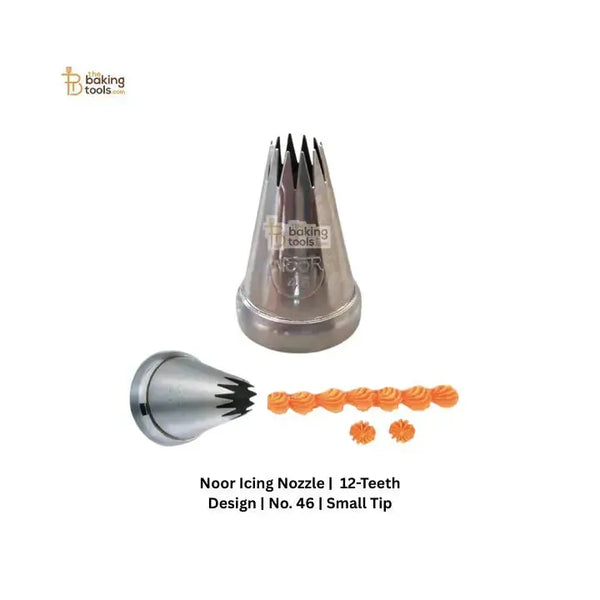 Noor Icing Nozzle | 12-Teeth Design | No. 46 | Small Tip