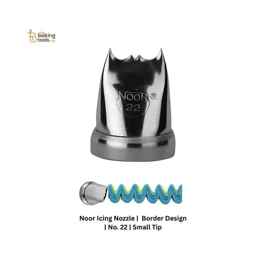 Noor Icing Nozzle | Border Design | No. 22 | Small Tip - thebakingtools.com