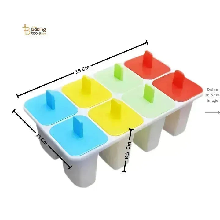 8 Cavity Popsicle Kulfi Ice Cream Maker Mould | Multicolor - thebakingtools.com