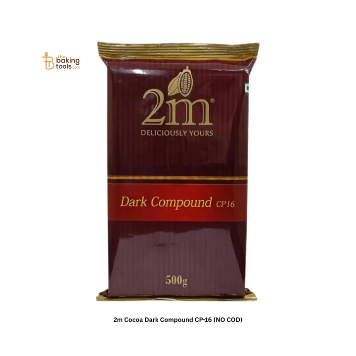 Bag of 2m Dark Compound CP16 cocoa powder on a white background