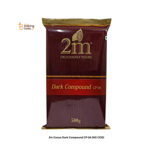 Bag of 2m Dark Compound CP16 cocoa powder on a white background