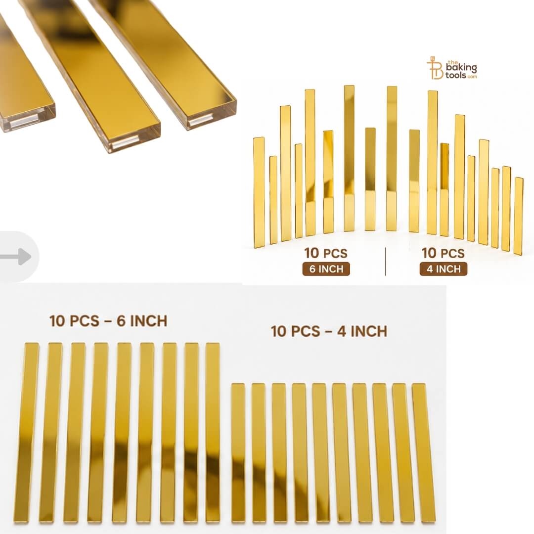 3D Acrylic Fence Vertical Cake Decoration Topper with measurments