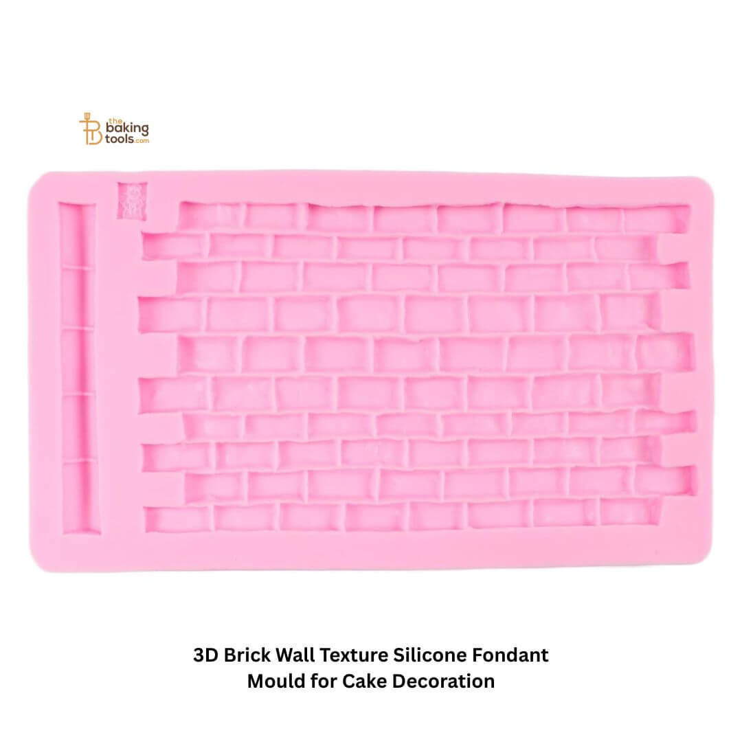 3D Brick Wall Texture Silicone Fondant Mould for Cake Decoration _ The Baking Tools