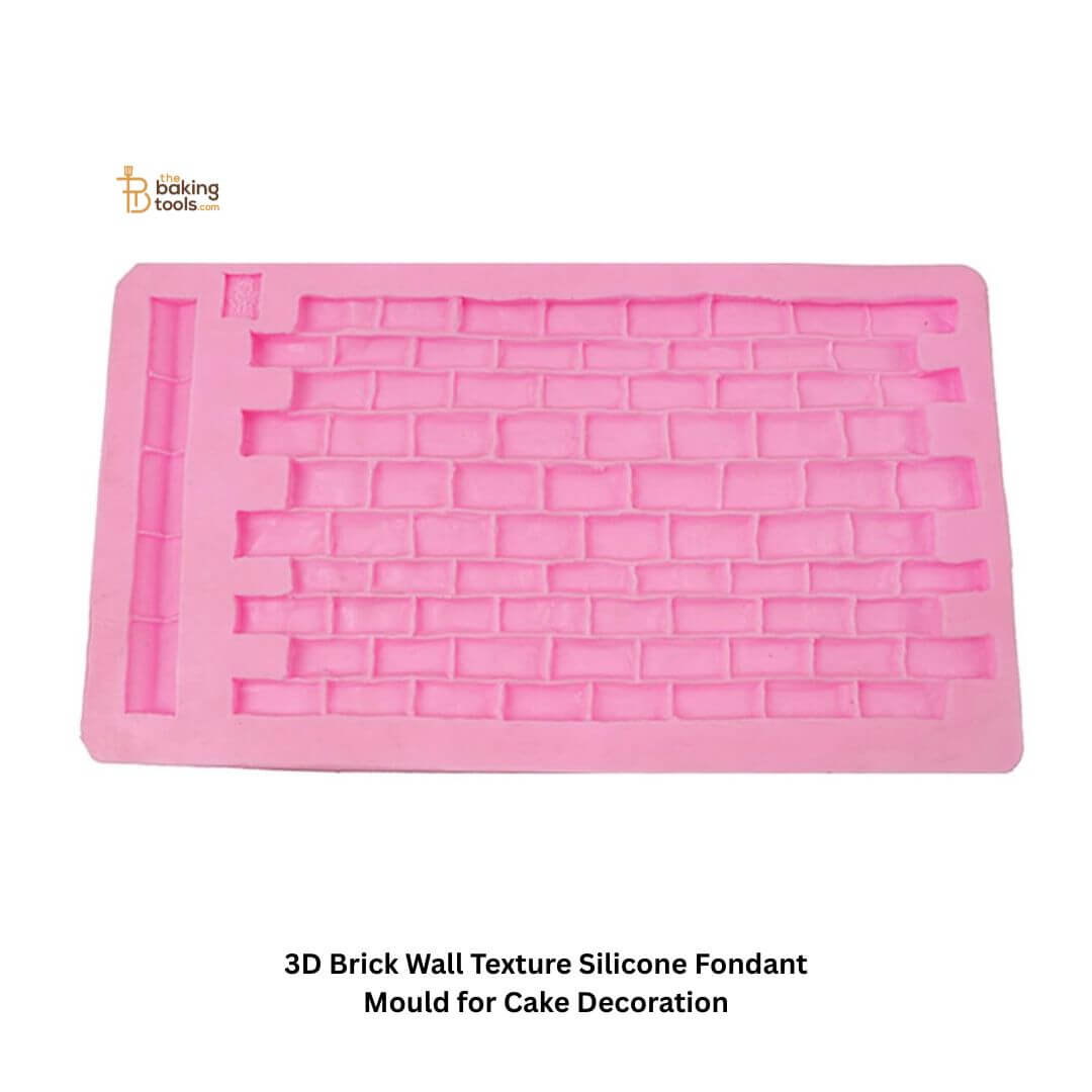 3D Brick Wall Texture Silicone Fondant Mould for Cake Decoration _thebakingtools