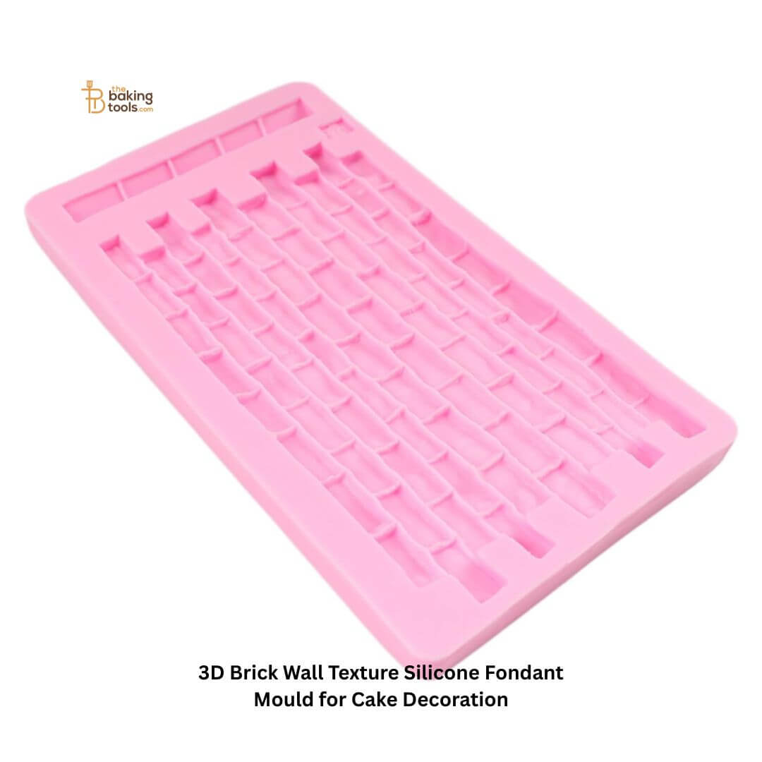 3D Brick Wall Texture Silicone Fondant Mould for Cake Decoration