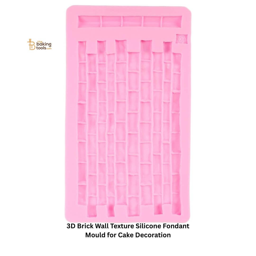3D Brick Wall Texture Silicone Fondant Mould for Cake Decoration