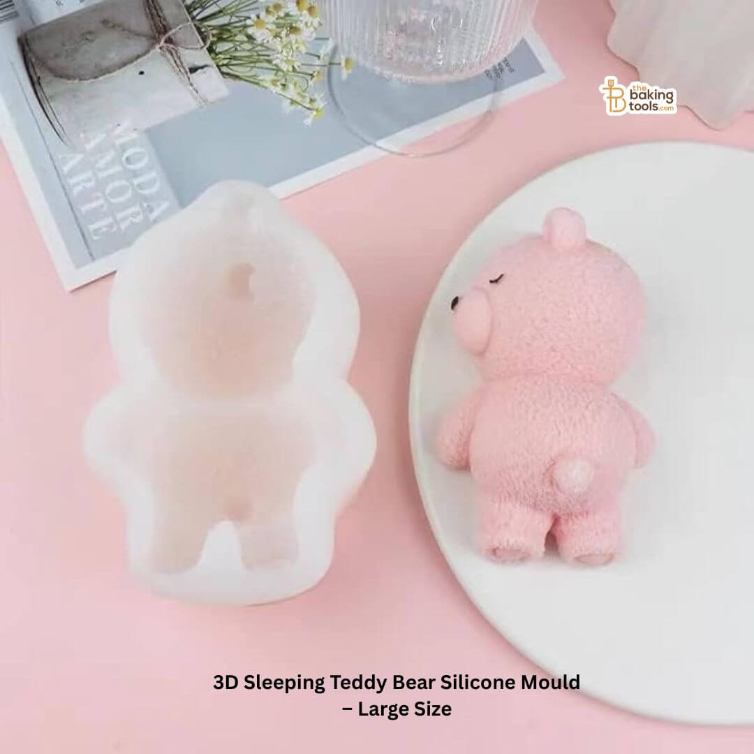 3D Sleeping Teddy Bear Silicone Mould – Large Size