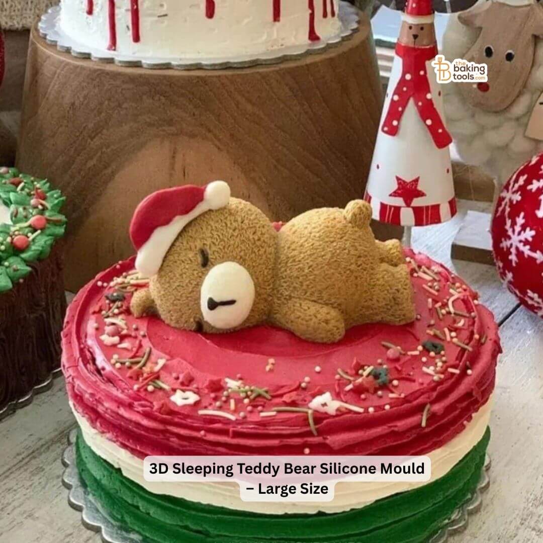 3D Sleeping Teddy Bear Silicone Mould – Large Size