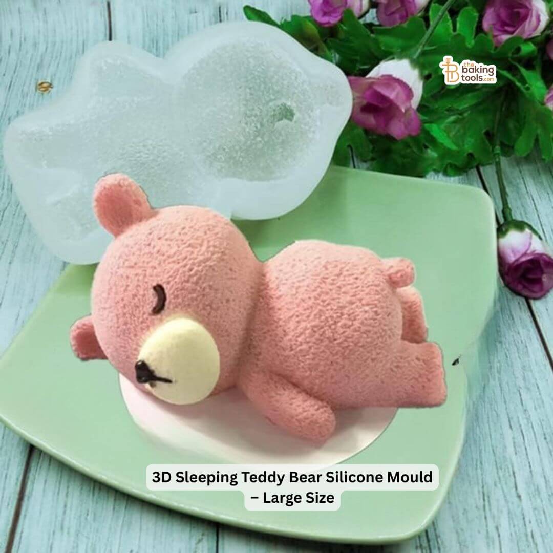 3D Sleeping Teddy Bear Silicone Mould – Large Size
