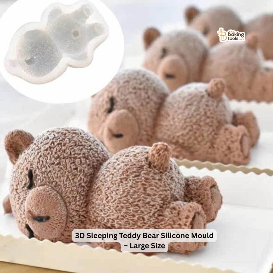 3D Sleeping Teddy Bear Silicone Mould – Large Size