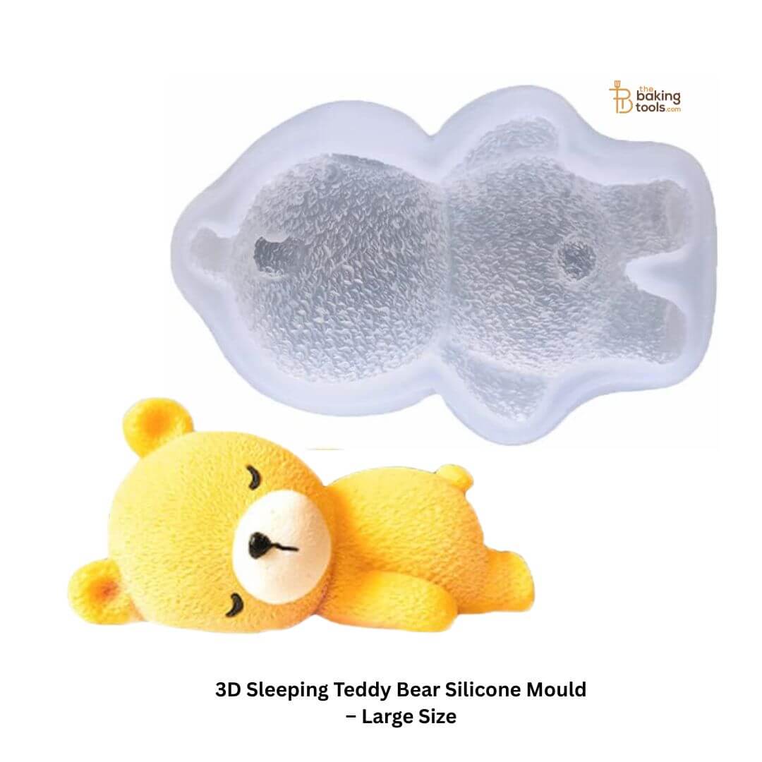 3D Sleeping Teddy Bear Silicone Mould – Large Size