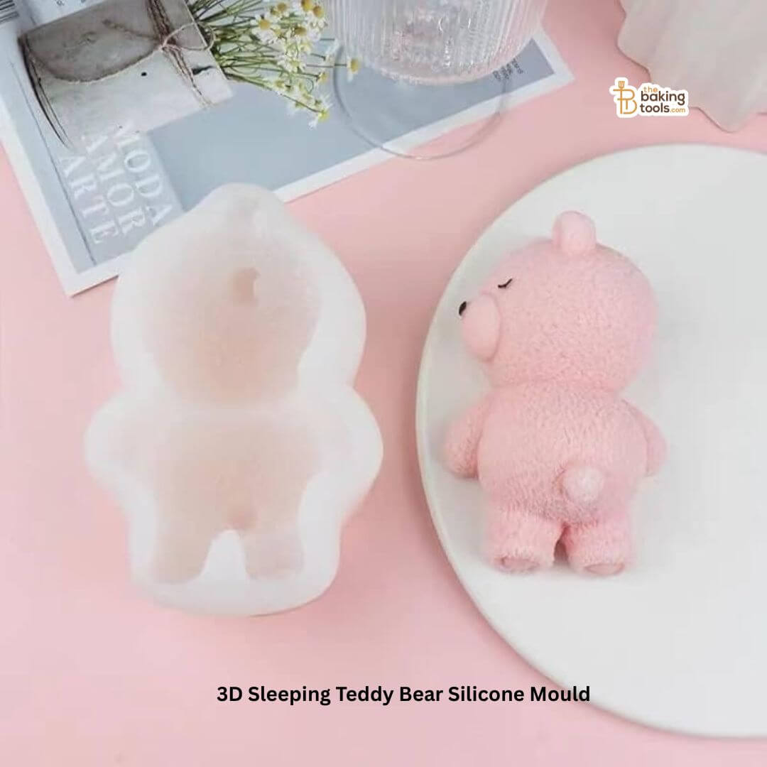 3D Sleeping Teddy Bear Silicone Mould – Small Size