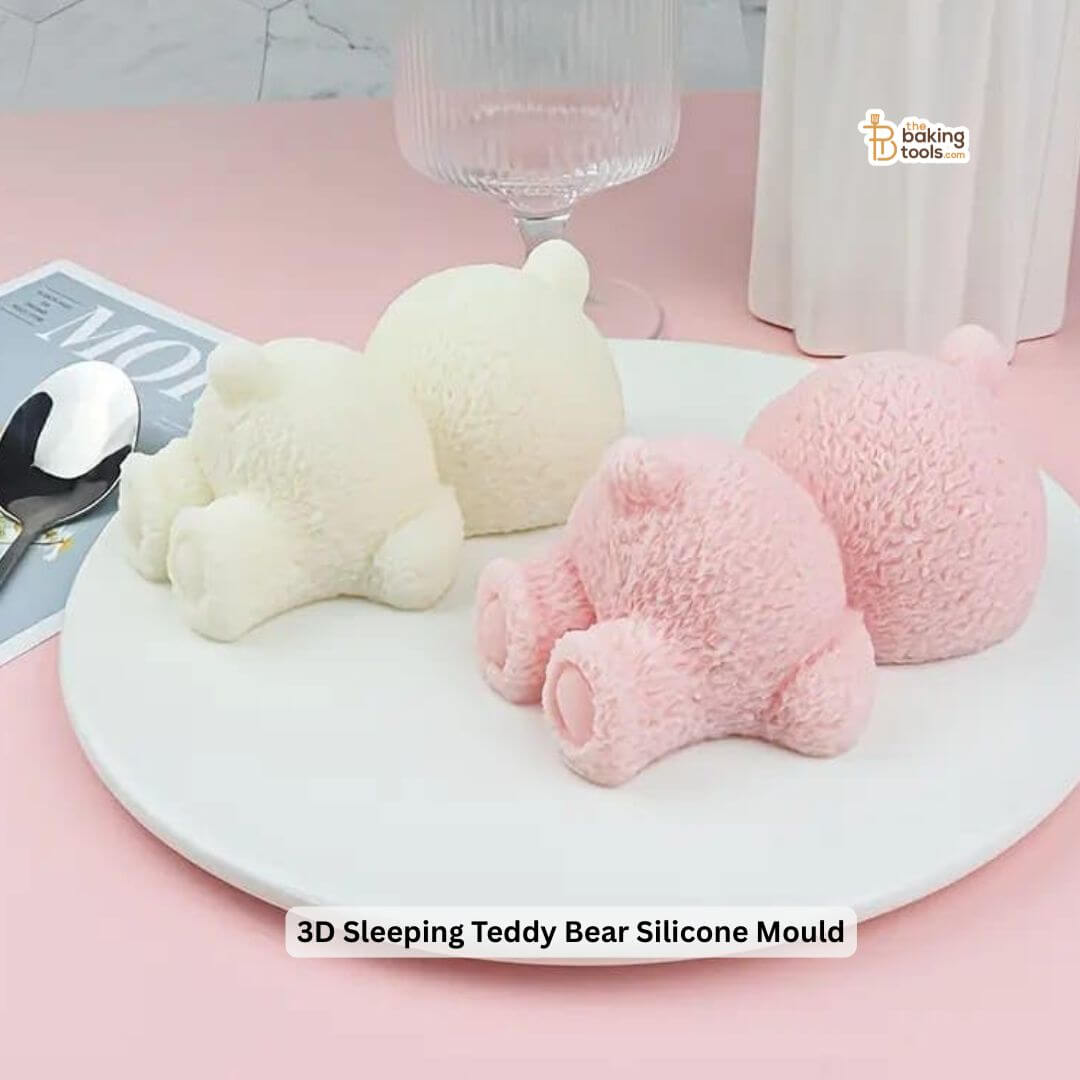 3D Sleeping Teddy Bear Silicone Mould – Small Size
