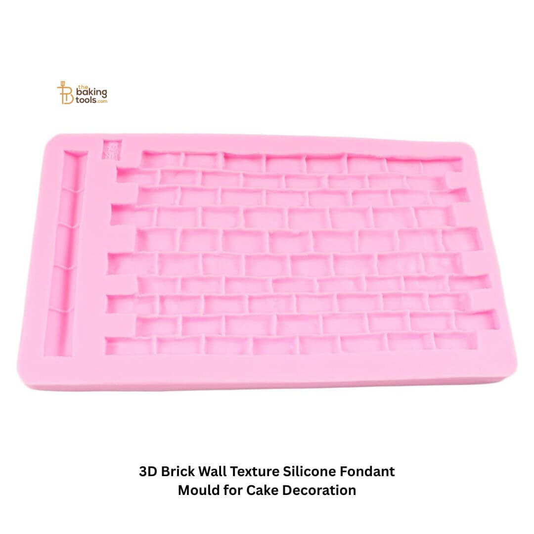 3D Brick Wall Texture Silicone Fondant Mould for Cake Decoration