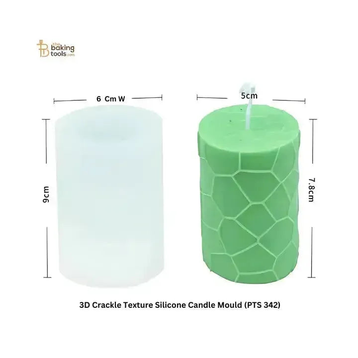 3D Crackle Texture Silicone Candle Mould (PTS 342) - thebakingtools.com