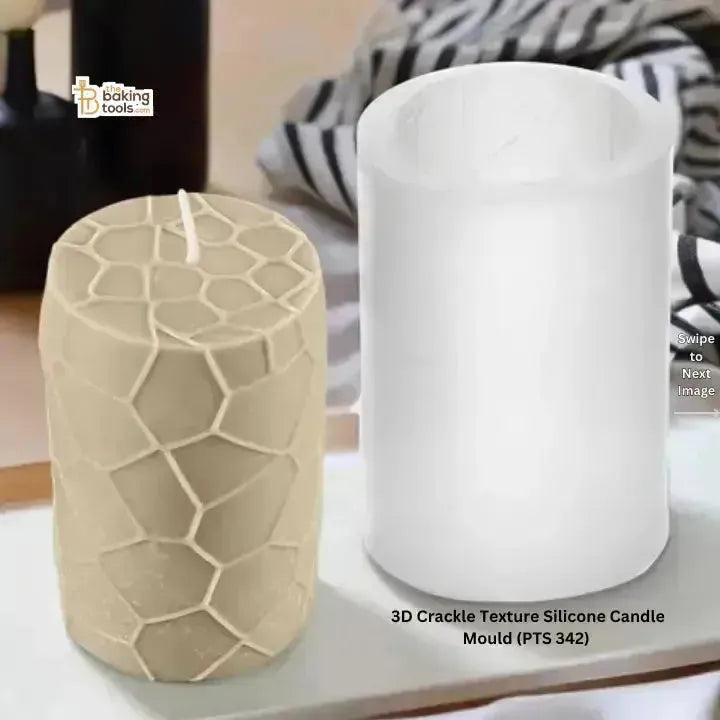3D Crackle Texture Silicone Candle Mould (PTS 342) - thebakingtools.com