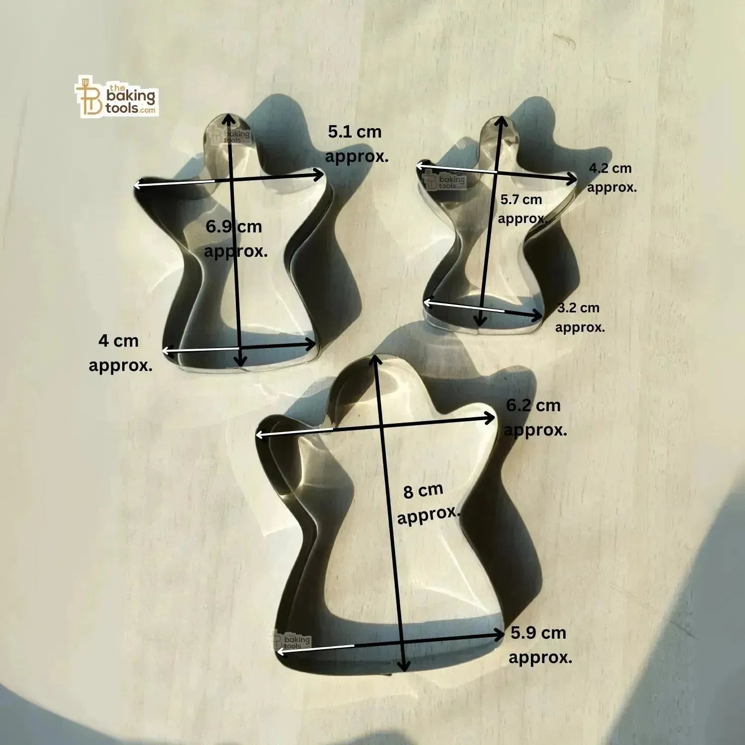 3 Pieces Gingerbread Cookie Cutter Christmas Ginger Bread Man Biscuit Cutter Set - thebakingtools.com