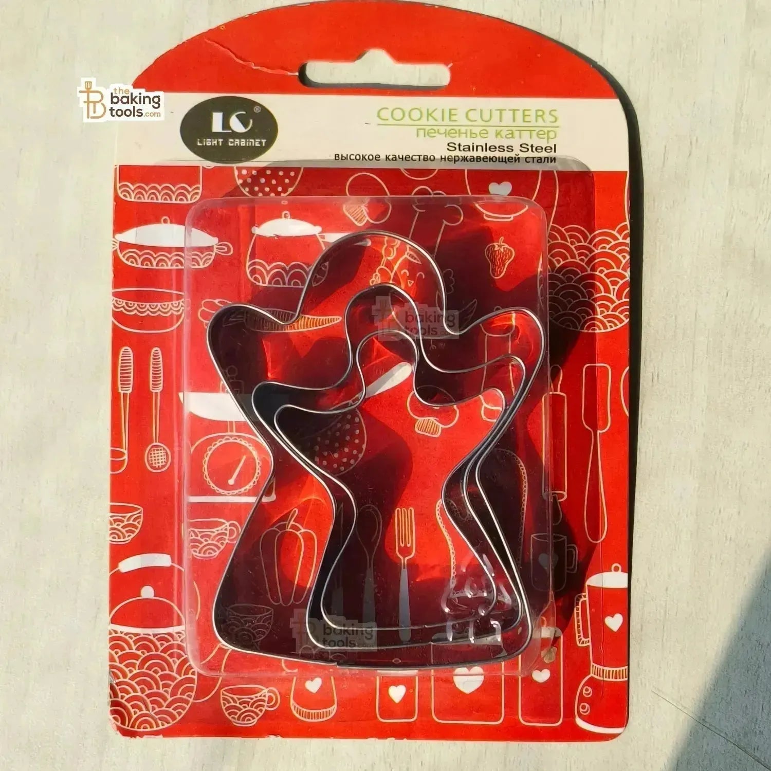 3 Pieces Gingerbread Cookie Cutter Christmas Ginger Bread Man Biscuit Cutter Set - thebakingtools.com